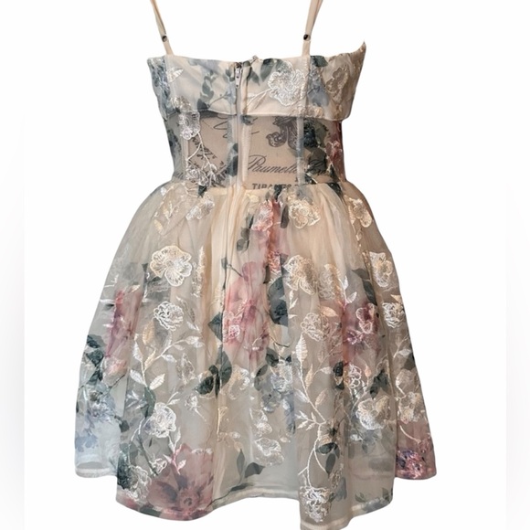 NWT Windsor Gabriella Floral Sleeveless Corset Fairy Party Mini Dress | 3 - Picture 7 of 14